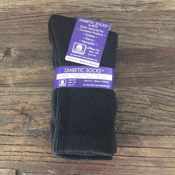 Eros Other - Men’s Diabetic Crew Socks Cotton Blend 3 Pack